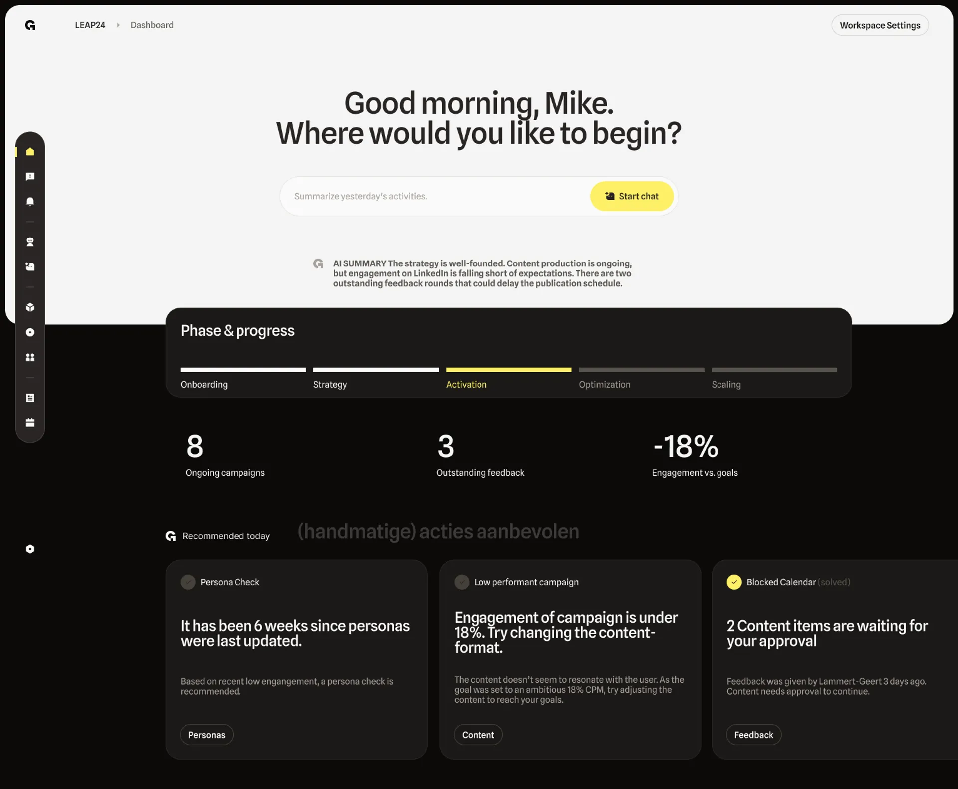 Dashboard (V2 Exploration)